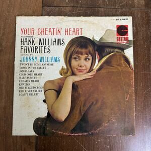 Johnny Williams Hank Williams Your Cheatin Heart Tribute‎ LP Vinyl Record